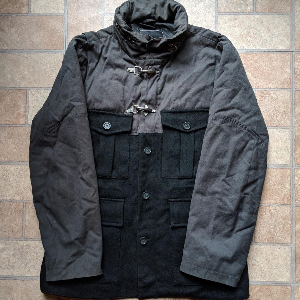 Men's canvas/peacoat winter coat